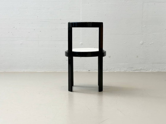 Image 1 of Set van 4 zeldzame bijzettafelstoelen van Gianfranco Frattini, Italië, jaren 70.