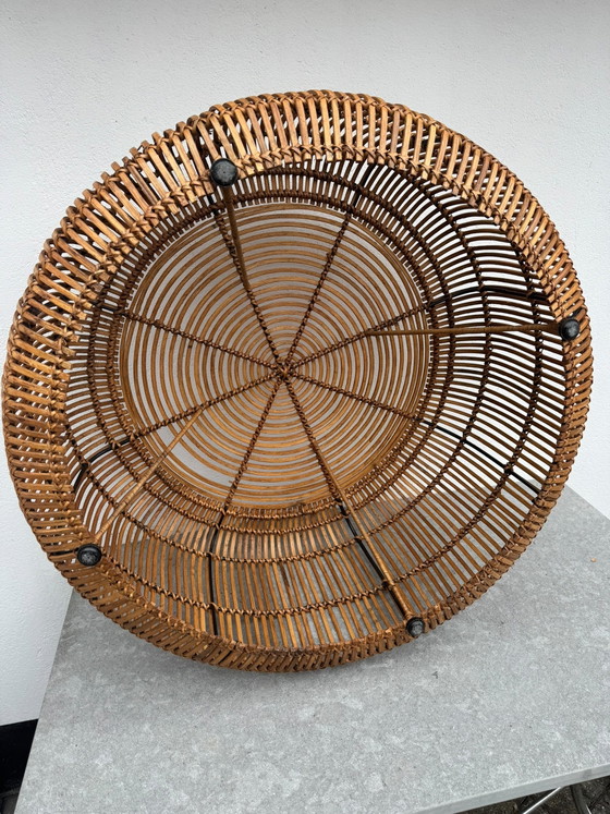 Mesa de centro redonda de bambú – Mesas de centro, Metal, Bamboo, 1990 (photo 6 of 7)