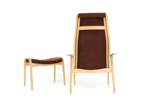 Image 1 of as new, Museum Condition! Vintage Lamino Chair from 1966, Yngve Ekström for Swedese, Nubuck Leather