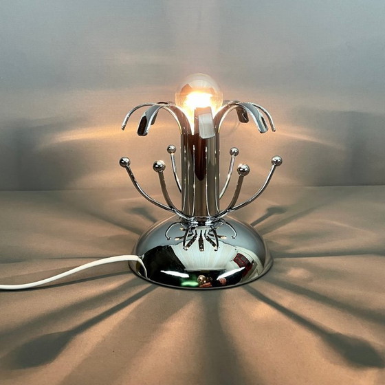 Image 1 of Coppia di lampade da tavolo o da comodino cromate, design Space Age, Italia anni '70