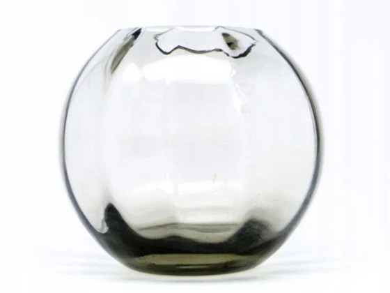 Art Deco Vase from Niemen Glassworks, Poland, 1930s, Grey (photo 10 of 10)