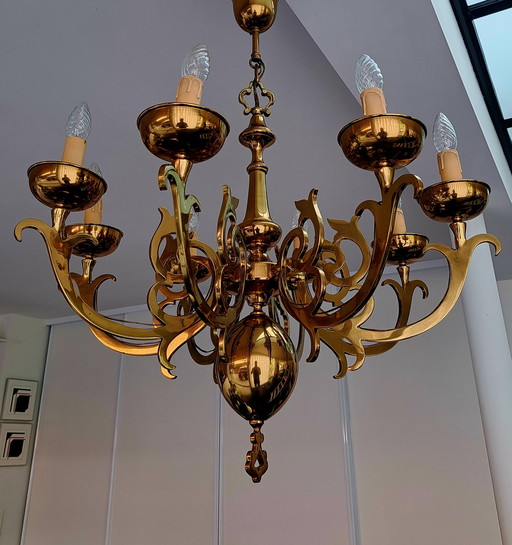 Xl copper chandelier modern