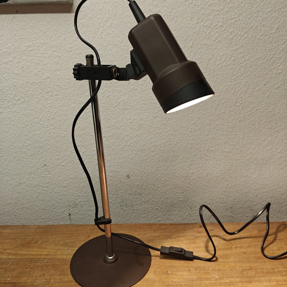 Image 1 of Vintage Industrial Adjustable Desk Lamp – Brown