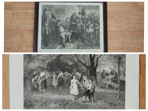 2 x antique copperplate engravings