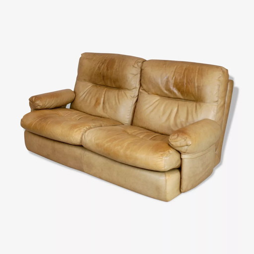 Ledersofa, Modell Albany, Ende der 70er Jahre, Roset Edition