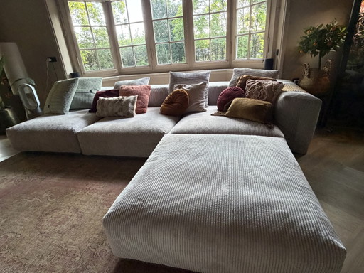 Housses de coussin Vetsak Cord Velours Platinum – modulaire banken, Textile, Velvet