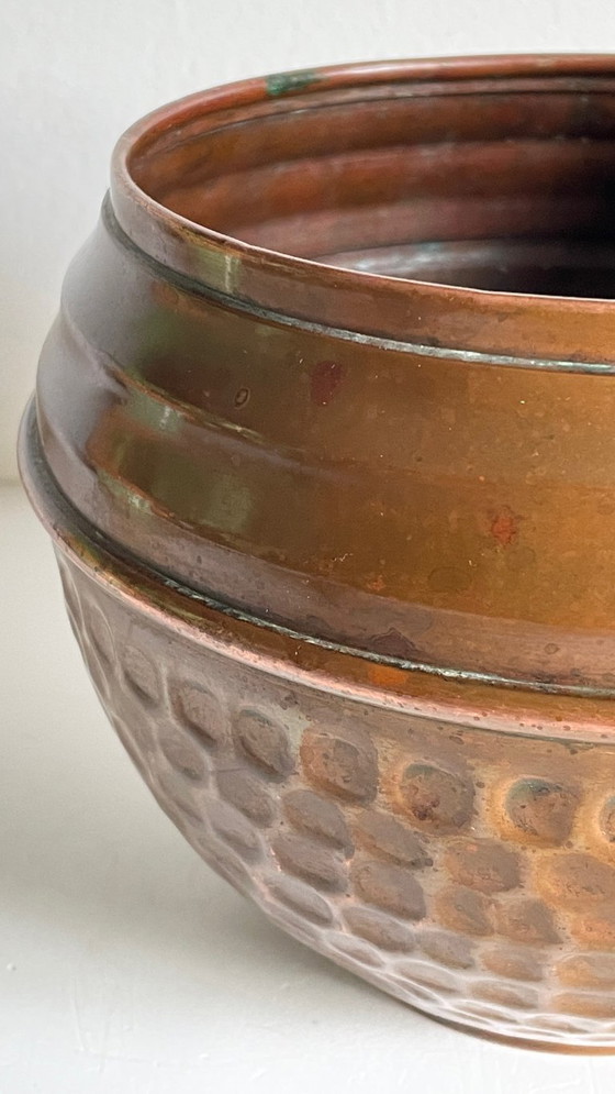 Image 1 of VILLEDIEU Vaso per piante vintage in rame