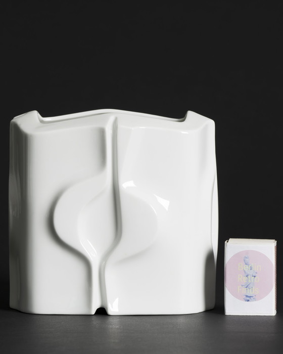 Image 1 of Fürstenberg & Rosenthal Porcelain Vase Duo Klaus Henning & Jan Van Der Vaart B&W