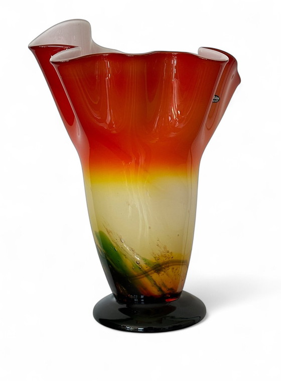 Image 1 of Vintage Italian Murano Flower Vase 1970