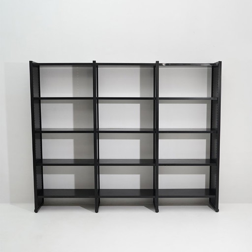Black metal bookcase, 1970s