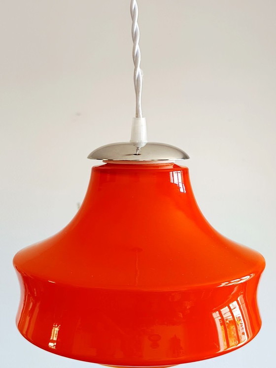 UFO Ruimtevaarttijdperk Oranje Hangende Decoratie 1970 – Hanglampen, Glass (photo 4 of 7)
