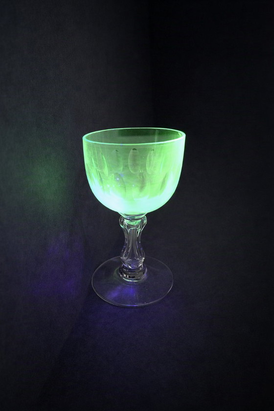 Val Saint Lambert - Drinkware Set (12) - Crystal - Uranium/Anna Glass – Glass & Decanter (photo 2 of 10)