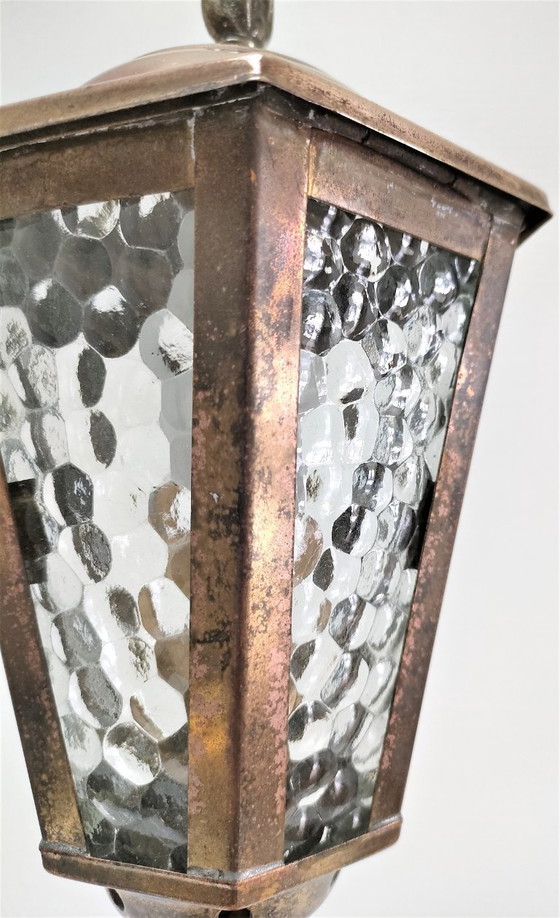 Image 1 of messing lantaarnlamp vintage glas