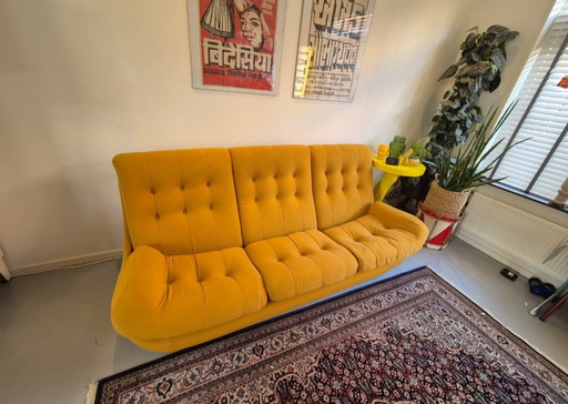 Space Age 3-Seater Sofa Ochre Yellow