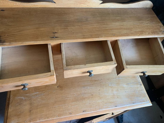 Image 1 of Vintage Kersenhouten Kast met Lades en Opzetstuk