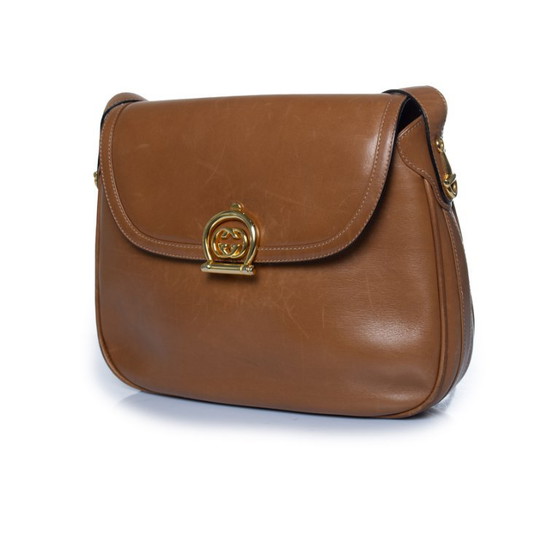 Gucci, Vintage Cognac GG Clasp Bag – Shoulder bags, Calfskin (photo 7 of 15)