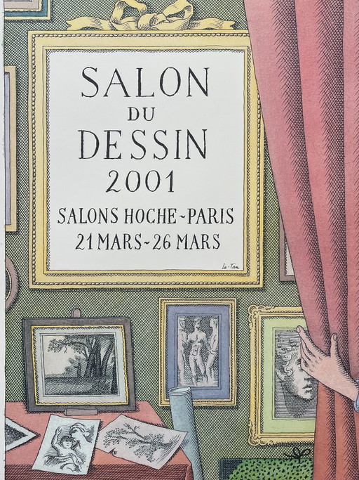 Originele poster van Pierre Le-Tan – Salon du Dessin, Parijs (2001) – Paper (photo 2 of 5)
