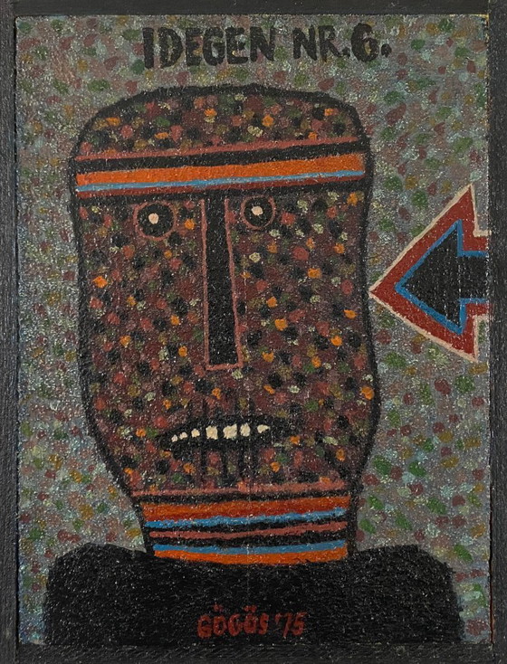 Image 1 of Ferenc Gögös – „Idegen Nr.6“ – Acrylgemälde im eigenen Rahmen