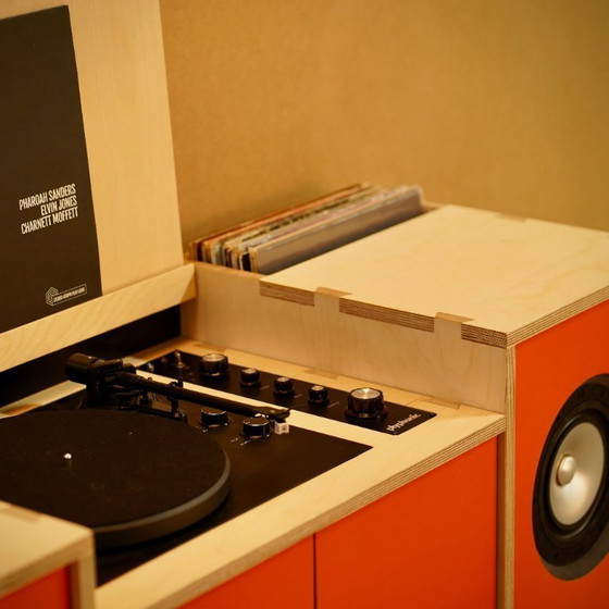 Image 1 of Plyphonic audio console including turntable and Bluetooth
