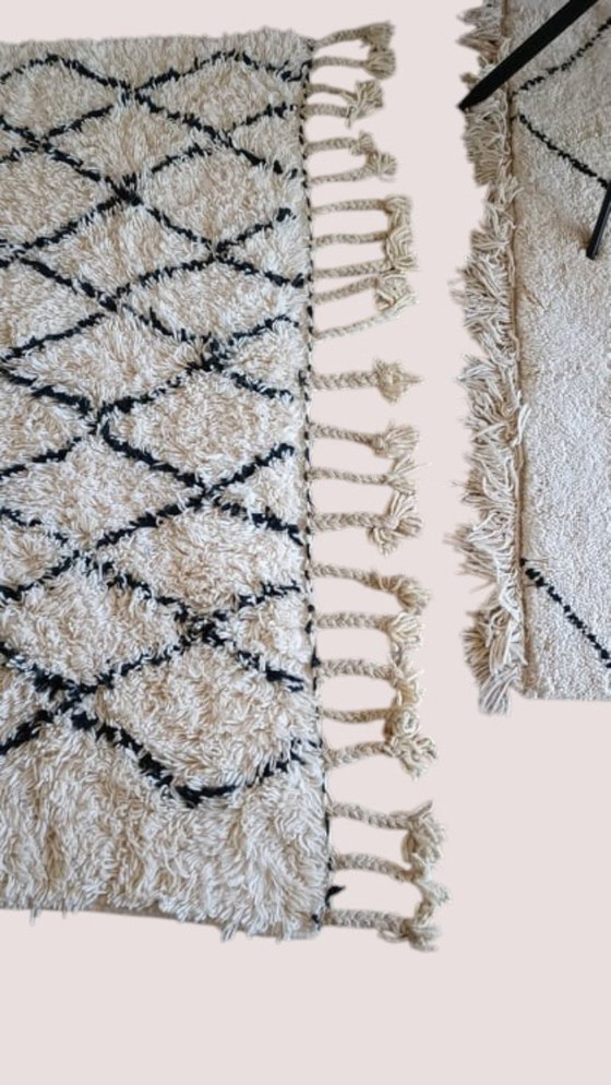 Image 1 of Tapis berbère en laine vierge Tapis marocain - 274 x 150 cm 300 x 200 m Type B21.3