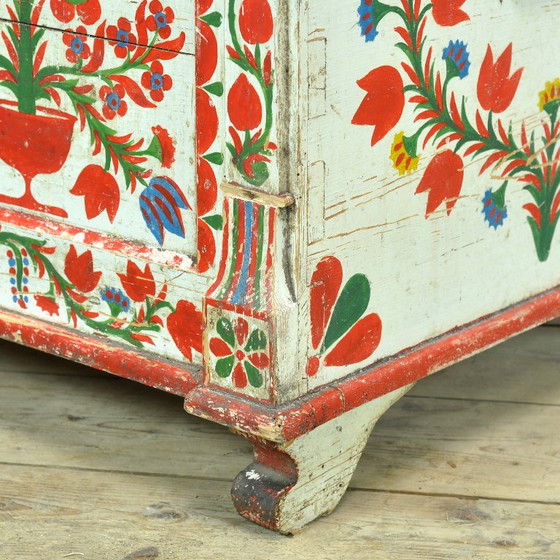 Folk art bridal chest, dated 1943 – Furniture, Iron, Wood (photo 9 of 14)