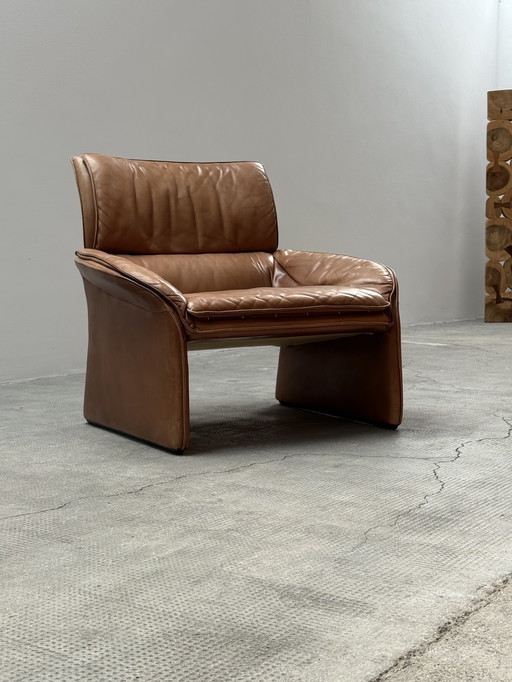ARMCHAIR COGNAC LEATHER IN DE SEDE STYLE