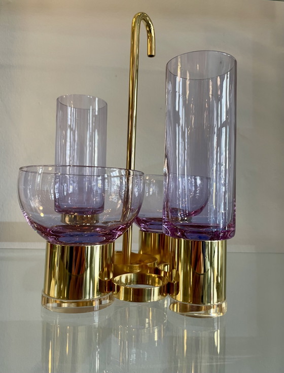 Image 1 of Aperitiefset gemaakt van mondgeblazen alexandrietglas
