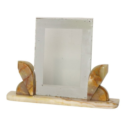 Cuadro grande estilo art déco con marco de fotos, mármol ónix y borde espejado. – fotolijsten, Marble (photo 2 of 22)