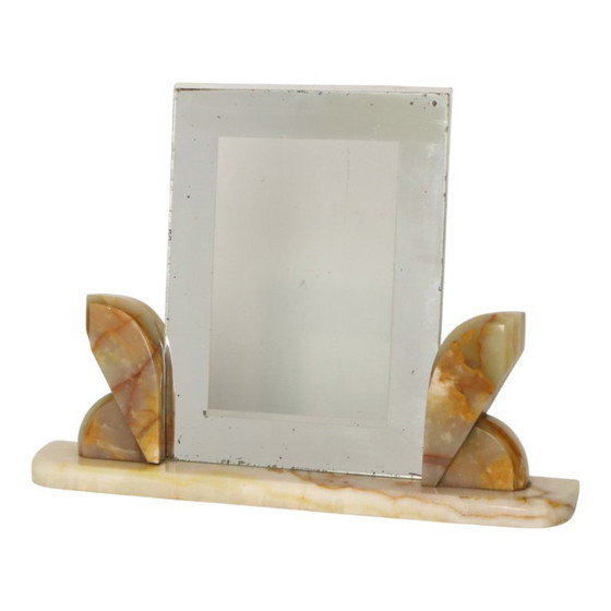 Cuadro grande estilo art déco con marco de fotos, mármol ónix y borde espejado. – Marcos de fotos, Marble (photo 2 of 22)
