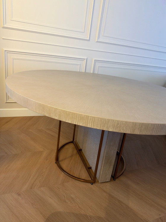 Eichholtz Esstisch Remington, Esstische, Metall, Holz, Beige (Foto 5 von 7)
