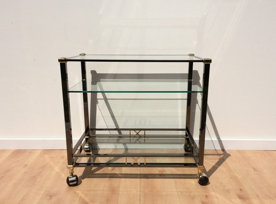 Image 1 of Carrello da portata anni '80 * Vintage Hollywood Regency * Tavolo con ruote