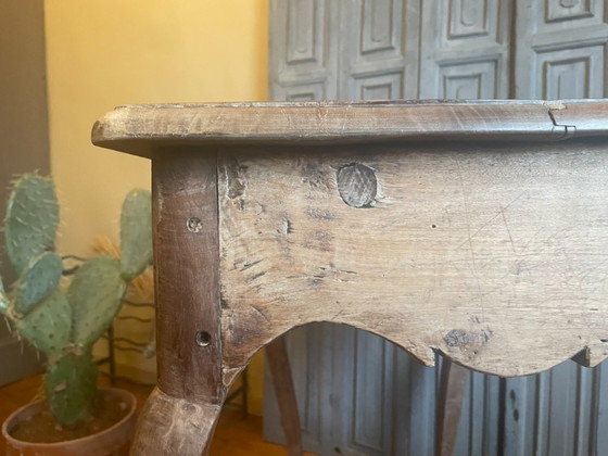 Table d'appoint Louis XV en bois de cerisier français – Tables d'appoint, Brass, Wood (photo 16 of 19)