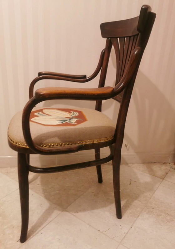 Image 1 of Thonet chair, with marking