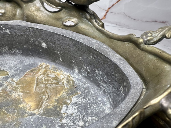 Image 1 of Antique French bronze flower pot