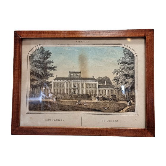 Image 1 of Lithographies anciennes de Baarn encadrées, années 1920