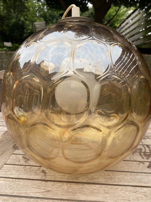 Lámpara colgante vintage con bola de cristal