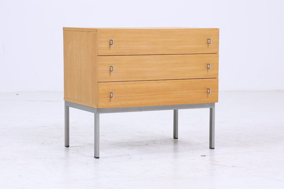 Image 1 of Mini cassettiera vintage degli anni '60 | Cassettiera del Medio Secolo | Contenitore retrò in legno #06-61