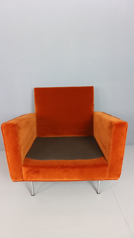 Image 1 of Paire de fauteuils 25 BC de Florence Knoll en velours, années 1950