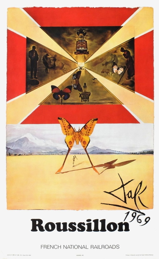 Image 1 of Salvador DALI SNCF - Franse Nationale Spoorwegen - Roussillon (groot) originele positie