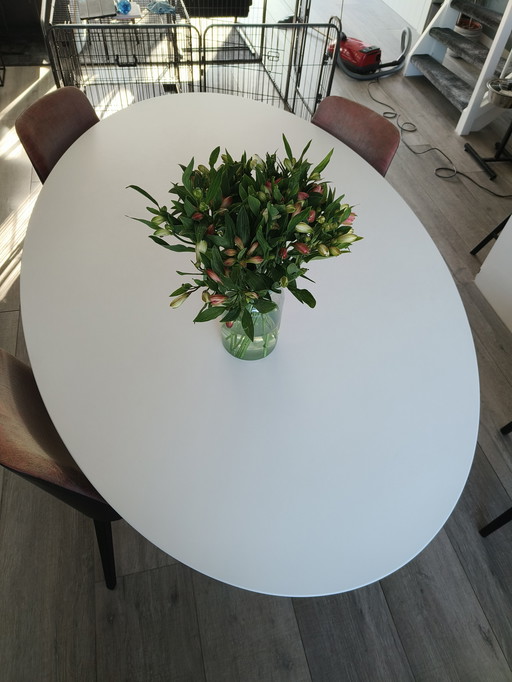 Table Oval White Italian Design