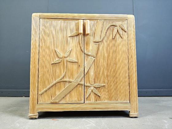 Image 1 of Mobile vintage in ancia tropicale spaccata, anni '70