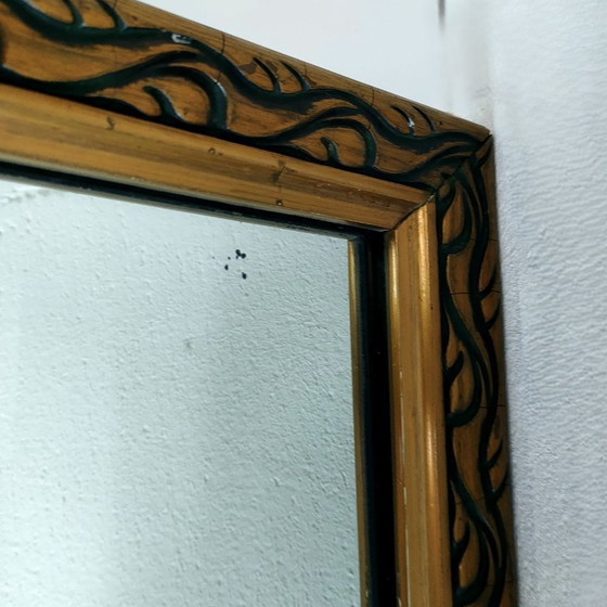Espejo de cuerpo entero característico del Art Nouveau/Jugendstil (Renacimiento). Espejo de pared (90 x 35 (photo 8 of 12)