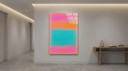 Exclusive Contemporary Art – Neon Farbfeldmalerei auf 5 mm Acrylglas 80 × 120 cm