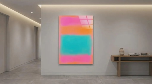 Exclusive Contemporary Art – Neon Farbfeldmalerei auf 5 mm Acrylglas 80 × 120 cm