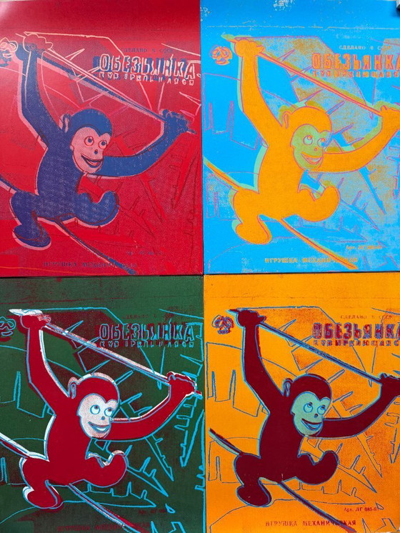 Image 1 of Andy Warhol (1928-1987), Four Monkeys, 1983, Courtesy Galerie Bruno Bischofberger, Zurich, copyright 1993 The Andy Warhol Found.