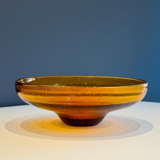 Vintage glazen schaal in Murano-stijl