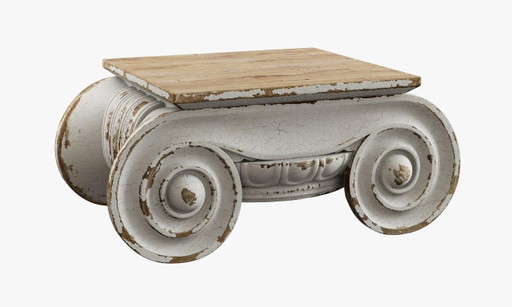 RH Distressed Ionic Capital Couchtisch