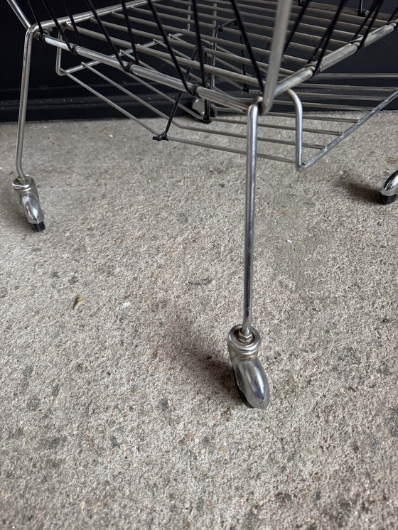 Image 1 of 1950s rolling newspaper rack