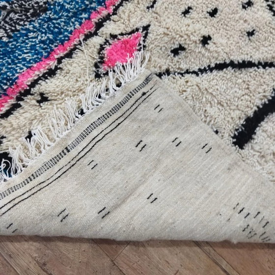 Image 1 of Azilal-Wollteppich, farbenfroh – handgewebt aus Naturwolle (216×190 cm)