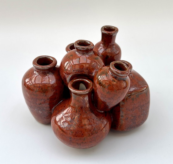 Image 1 of Sculptural ceramic vase composition – studio ceramics, circa 1960s/70s